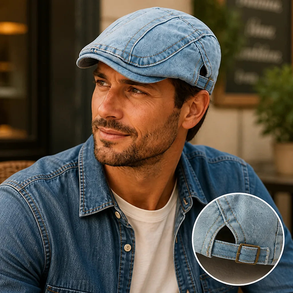 DenimDapper Denim Flat Cap