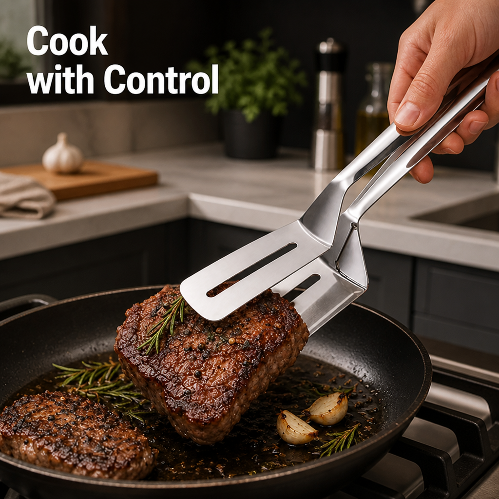 FlipGrip™ 3-in-1 Spatula Tongs