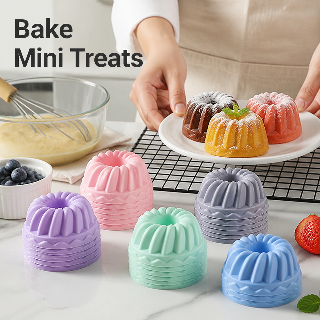 BundtBloom™ Silicone Mini Cake Cups