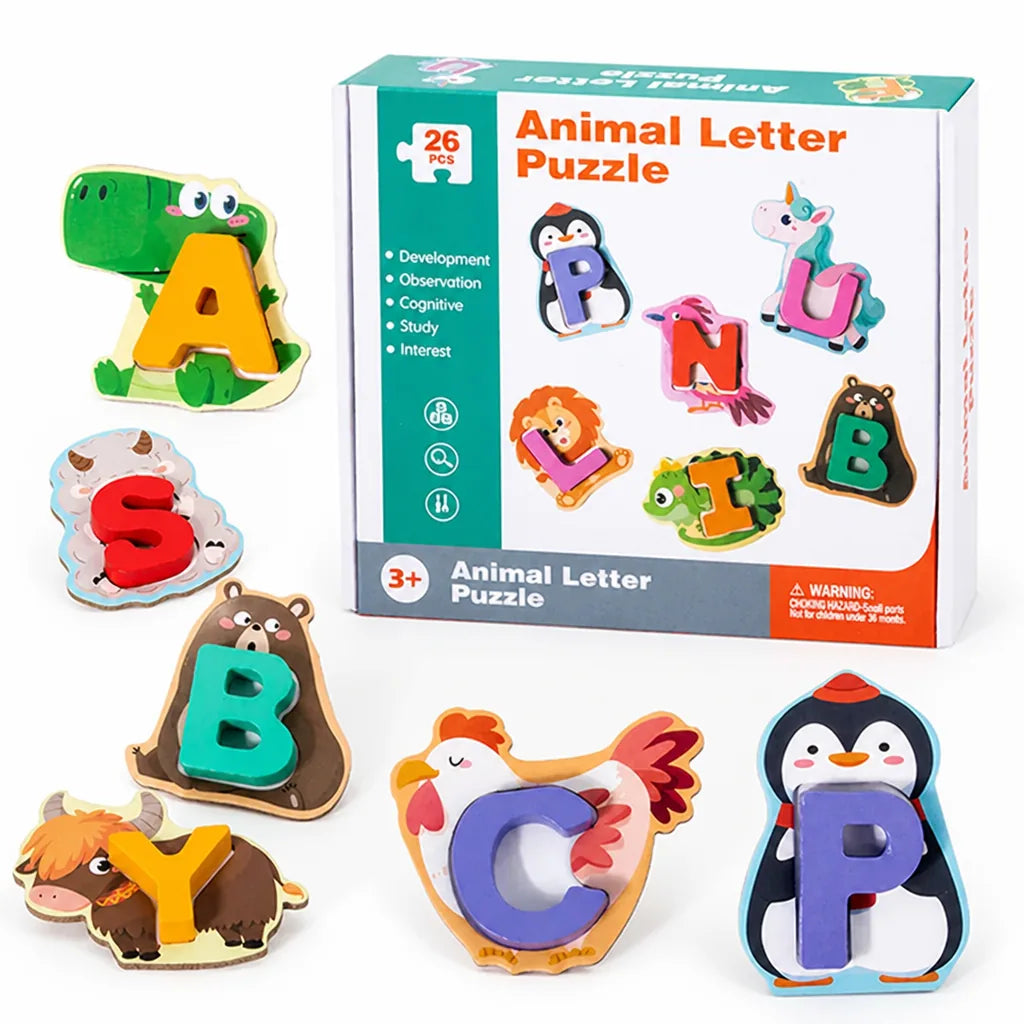 AlphaZoo™ Wooden Animal Alphabet Puzzle