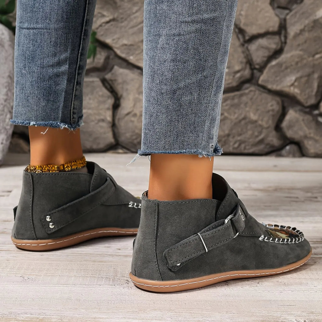 Catelle Women's Cat-Embroidered Slip-On Shoes