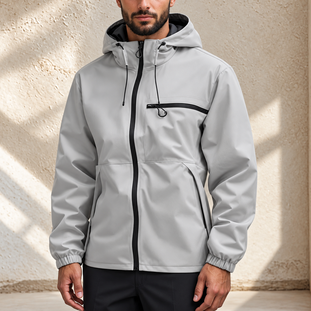 Trailmere™ Men's Hooded Jacket — Water-Resistant, Weather-Ready