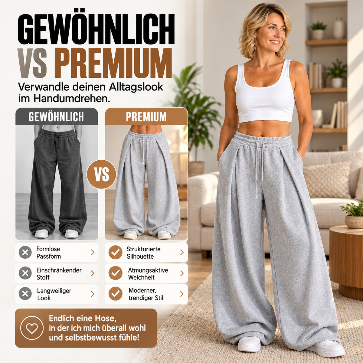 Drapelle Women's Wide-Leg Pleated Sweatpants