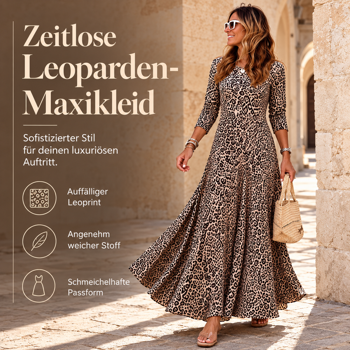 Leopara Women's Leopard Maxi Dress