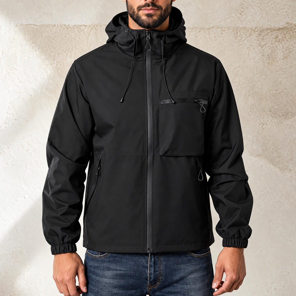 Trailmere™ Men's Hooded Jacket — Water-Resistant, Weather-Ready