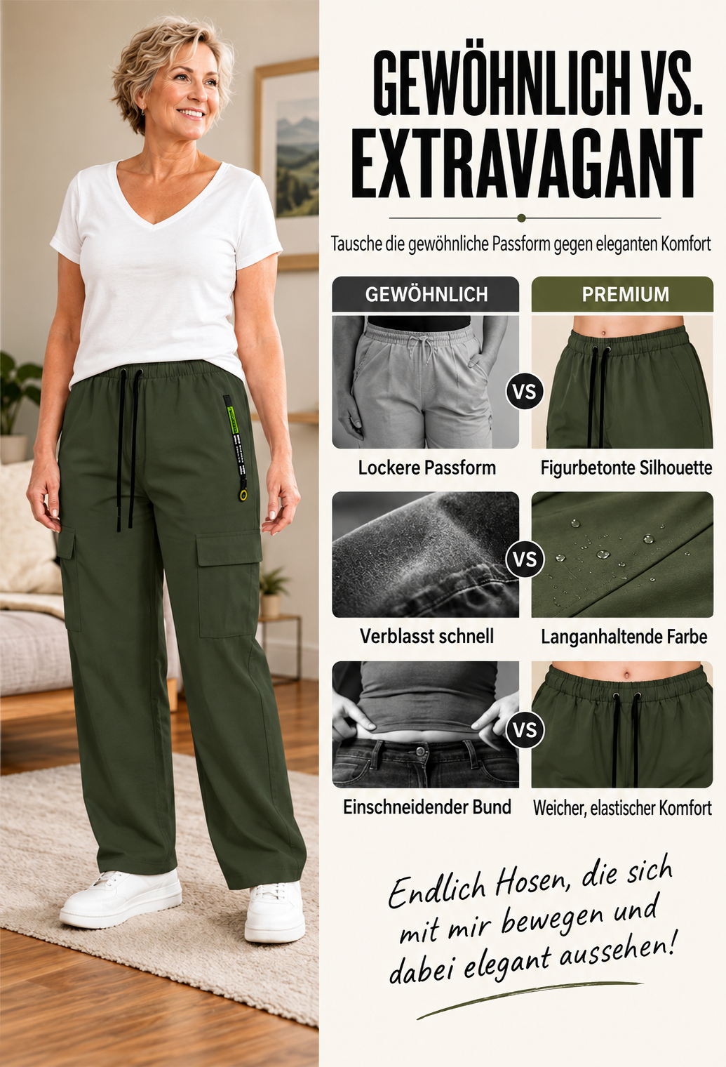 Tavorra™ Women's Casual Cargo Pants — Roomy Pockets, Easy Comfort