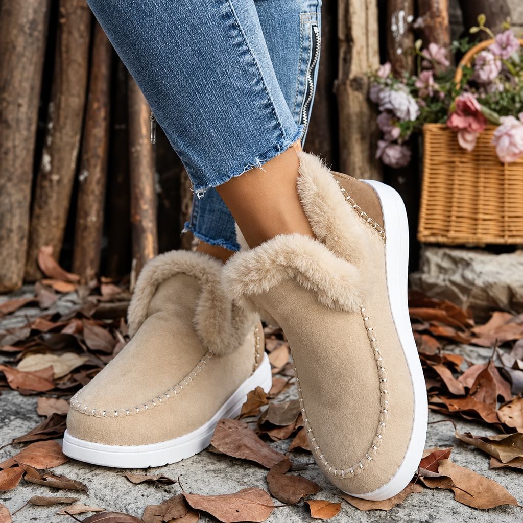 Plushwalk Women's Plush-Lined Slip-On Sneakers