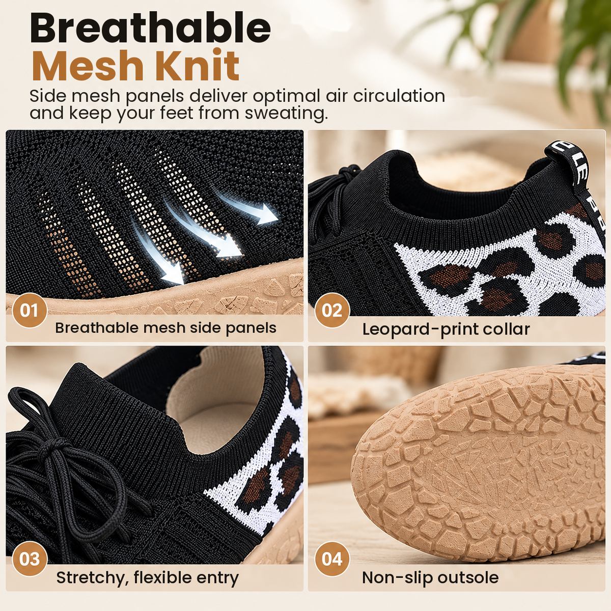 Toeluxe™ Women's Breathable Slip-On Sneakers
