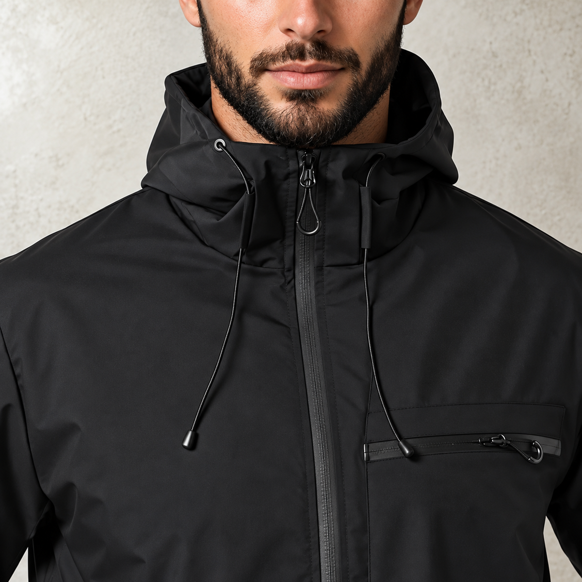 Trailmere™ Men's Hooded Jacket — Water-Resistant, Weather-Ready