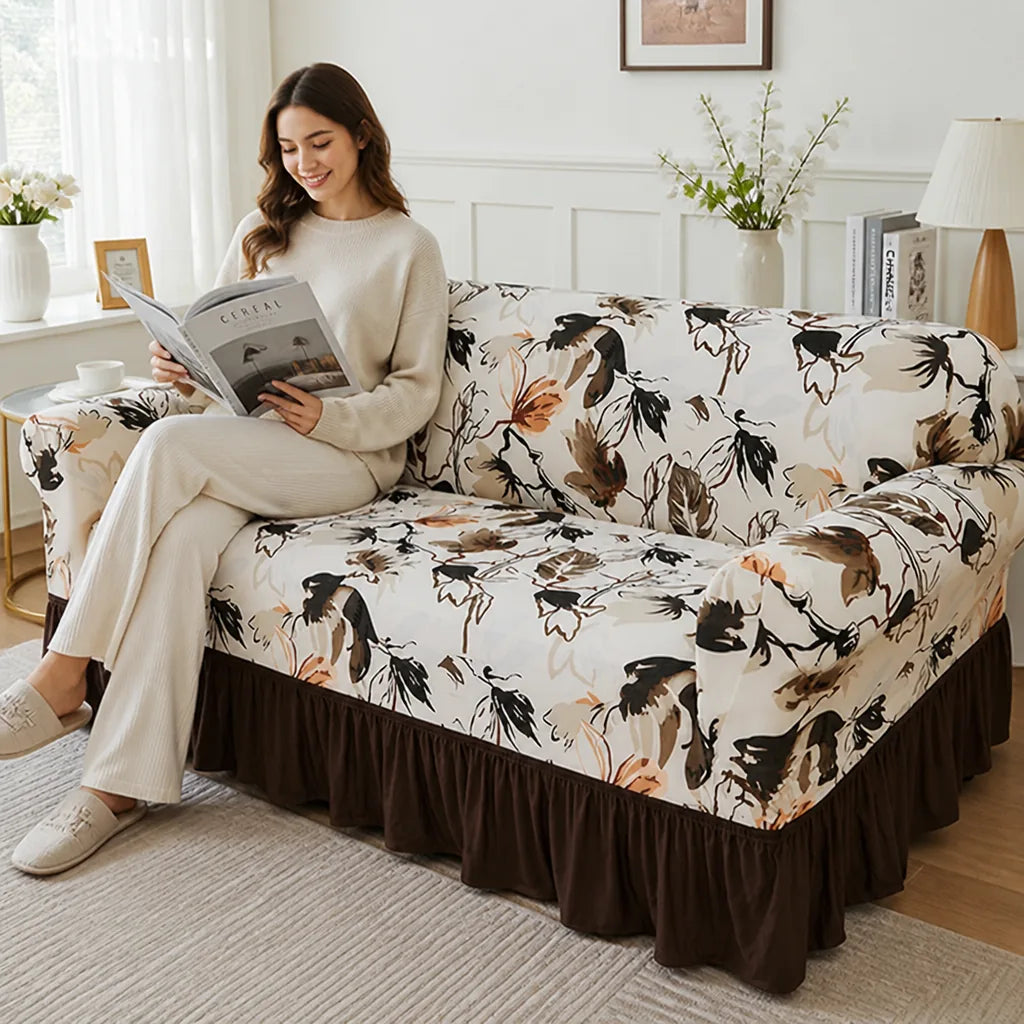 SnugFit sofa cover Ivory Floral
