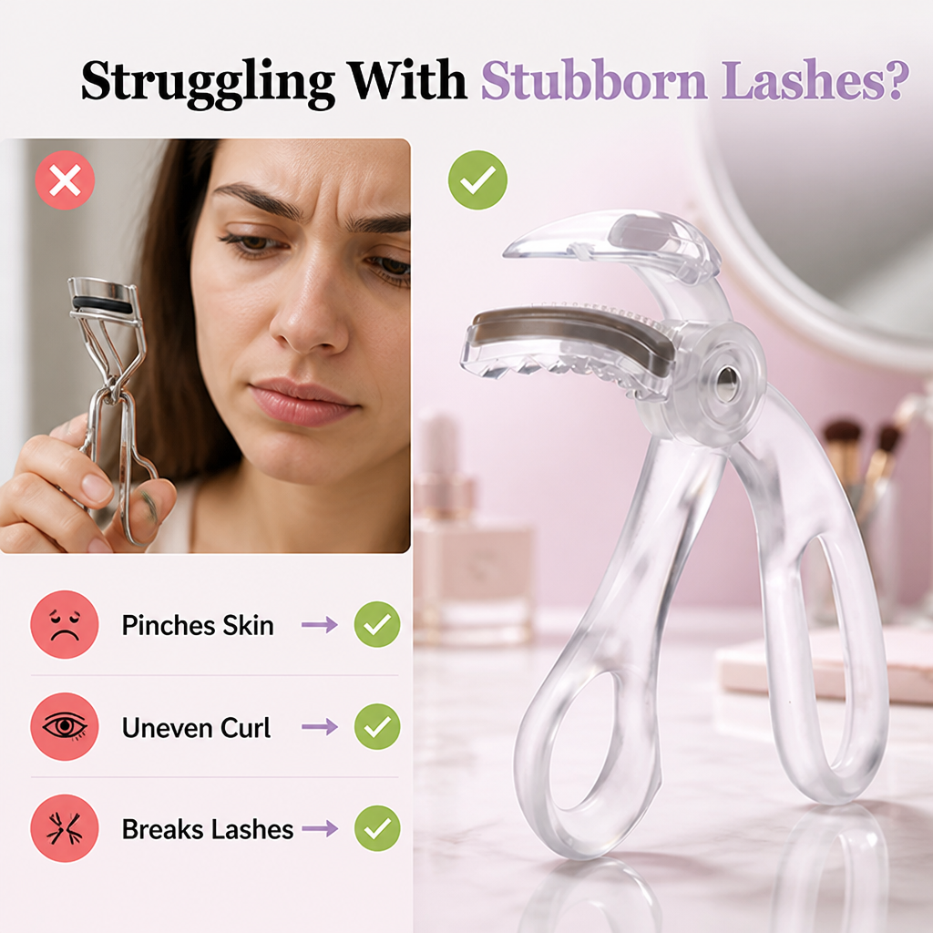CurlLuxe™ Frameless Eyelash Curler — Bold Lifted Lashes