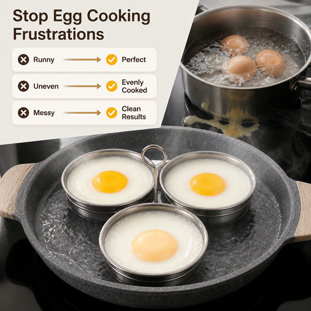 EggNest™ Stainless Egg Steamer (Set of 3)