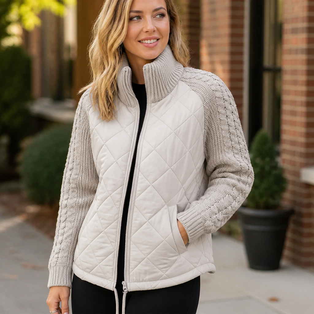 Quilla™ Quilted Knit Patchwork Jacket
