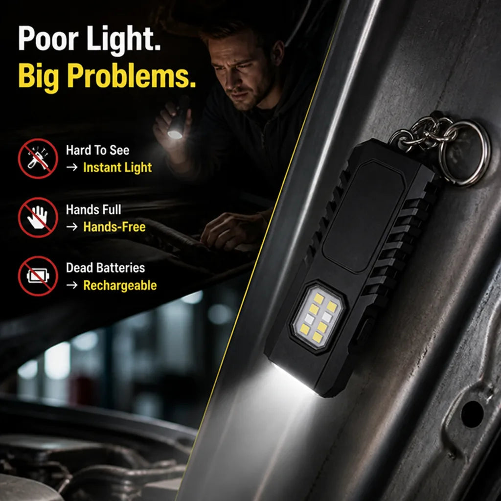 BeamPocket™ Rechargeable Keychain Flashlight
