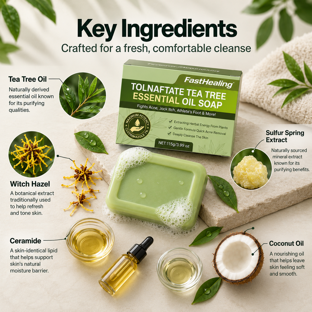 Leafora™ Tea Tree Cleansing Bar — Fresh, Clean Daily Care