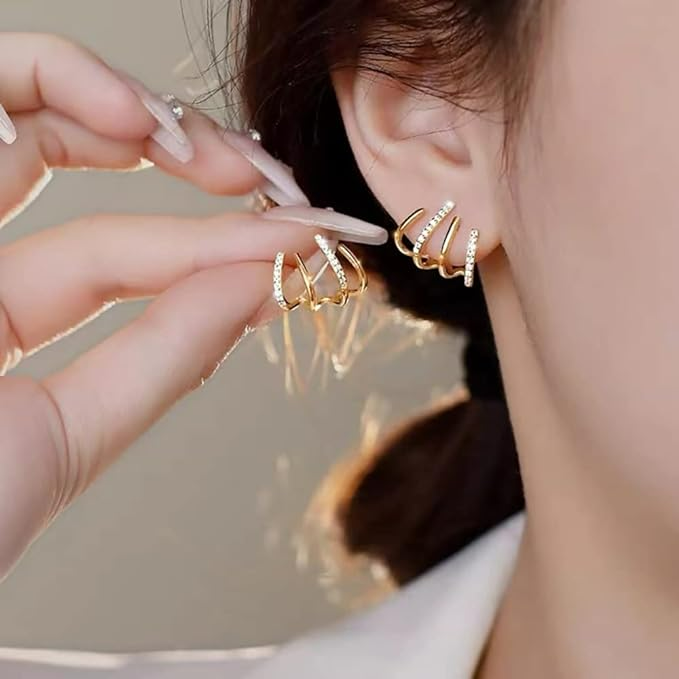 Clawette™ 4-Claw Earrings — Subtle Sparkle, Everyday Glam