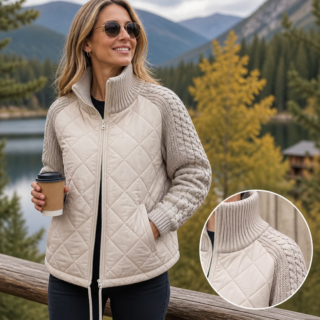 Quilla™ Quilted Knit Patchwork Jacket