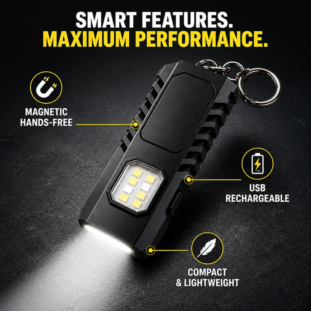 BeamPocket™ Rechargeable Keychain Flashlight
