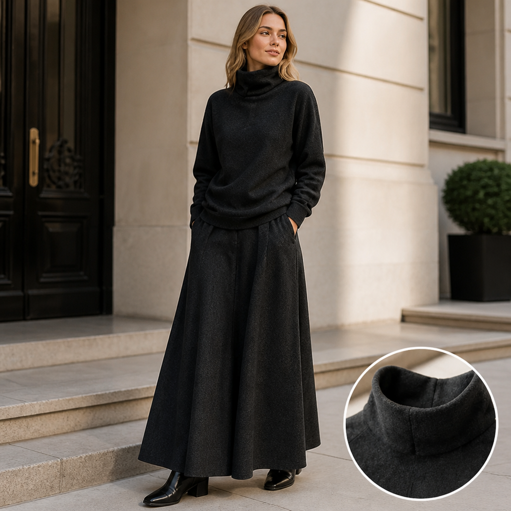 Marisol™ Turtleneck & Maxi Skirt Knit Set