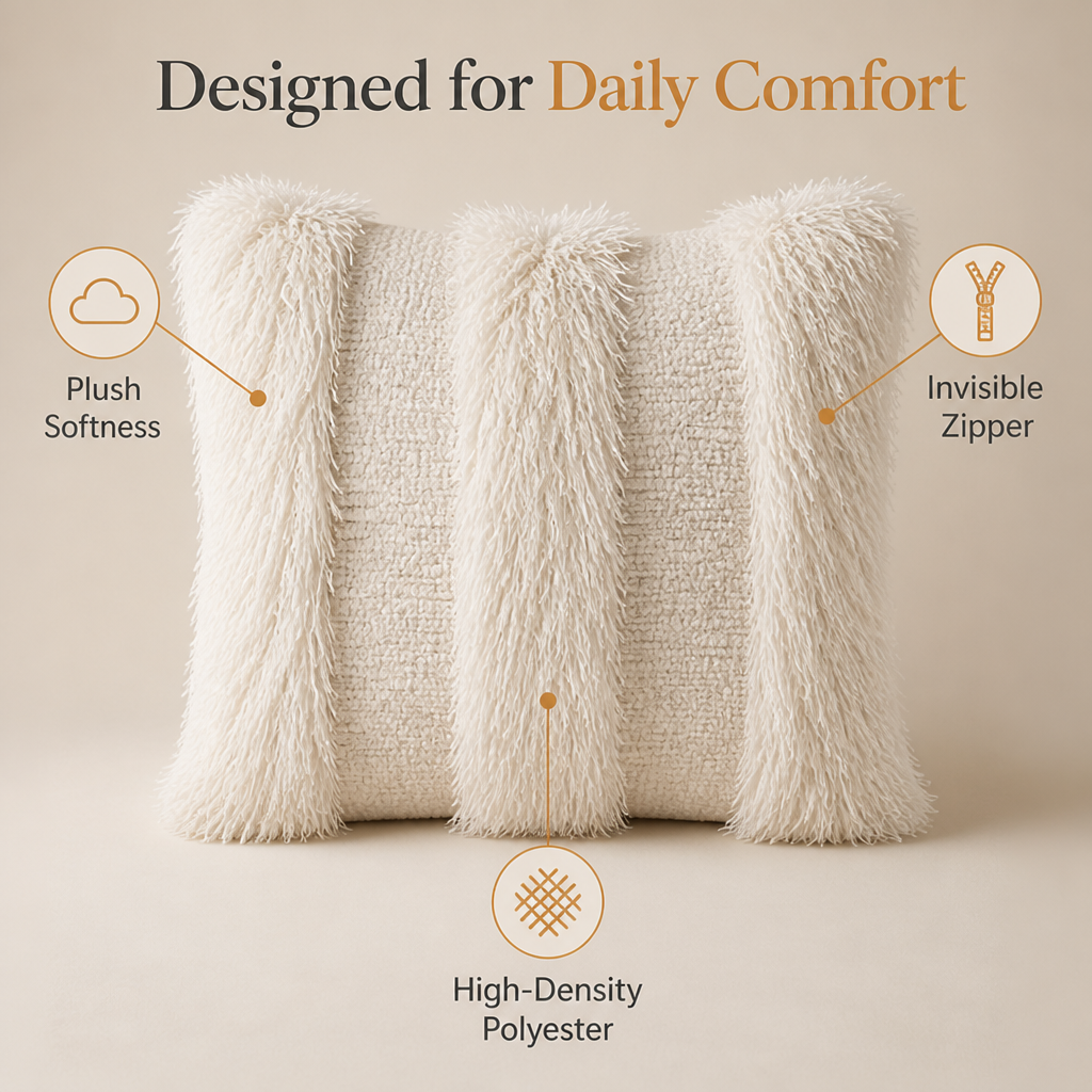 FluffNest™ Plush Velvet Pillow Cover