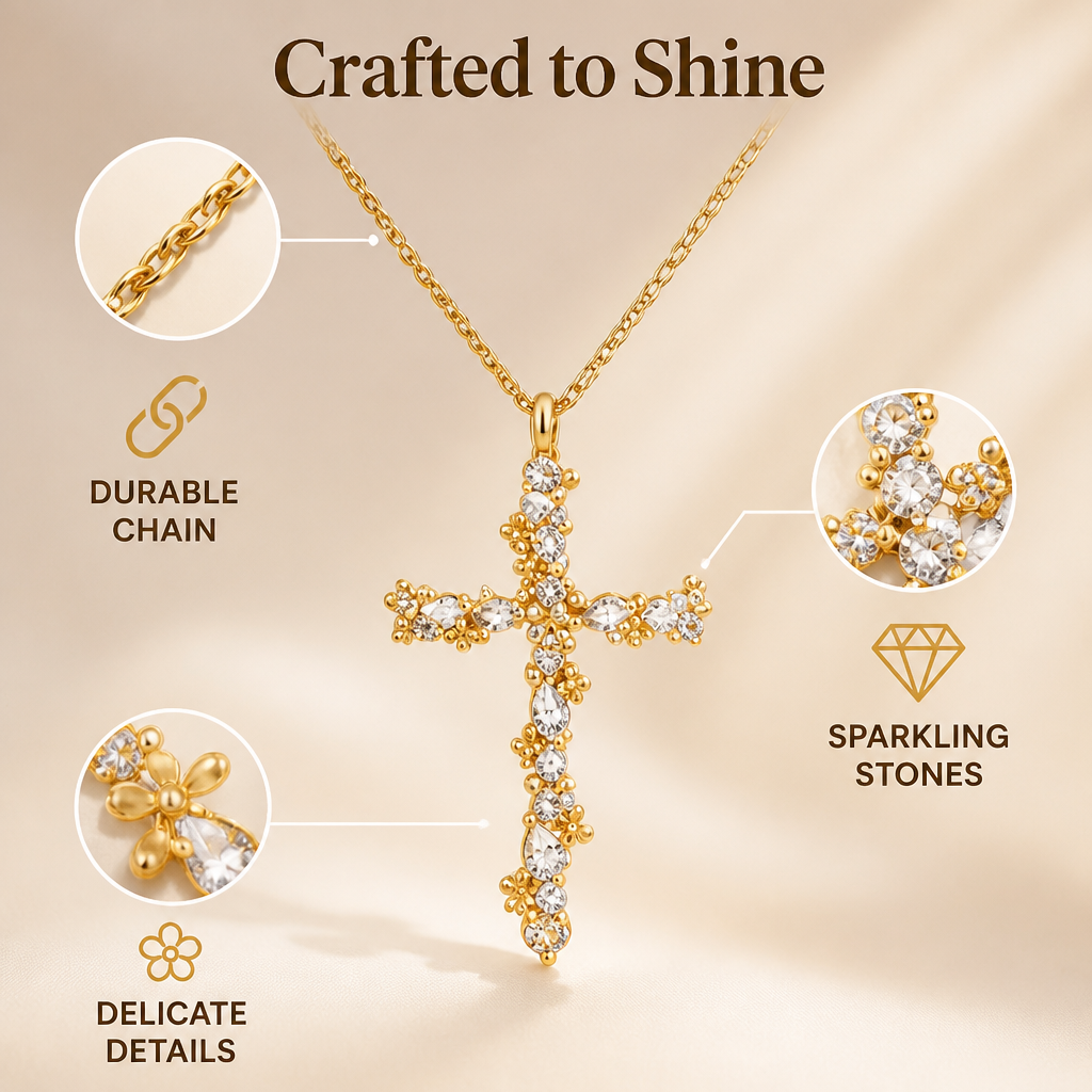 Seraphina™ Sparkling Cross Necklace — Faith in Every Glance