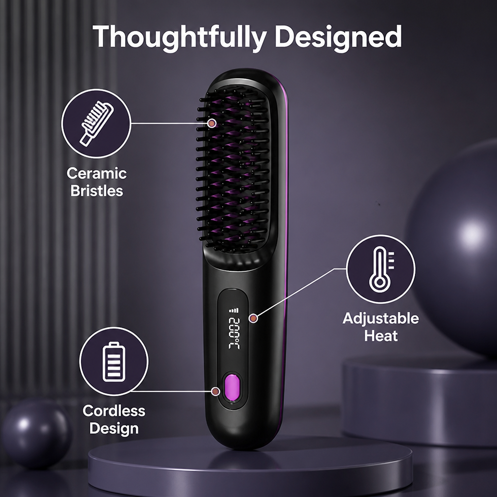 SmoothBrush™ — Enjoy Sleek, Frizz-Free Hair Anywhere