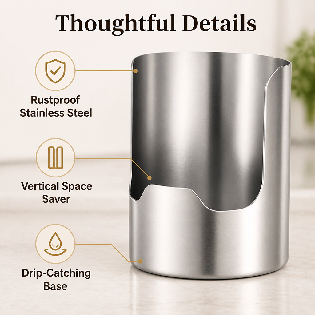 UtensiLoft™ Stainless Utensil & Lid Holder