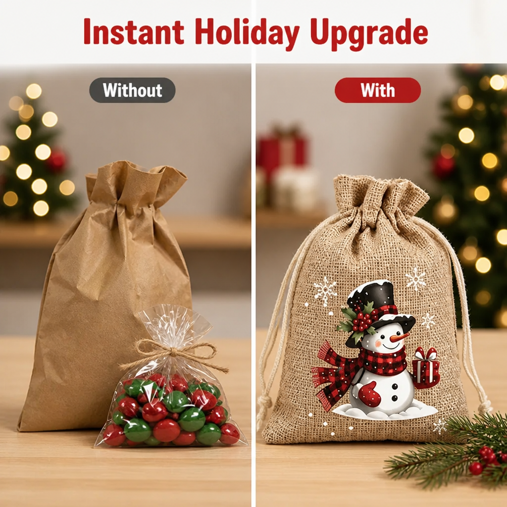 JingleSack™ Christmas Drawstring Gift Bags