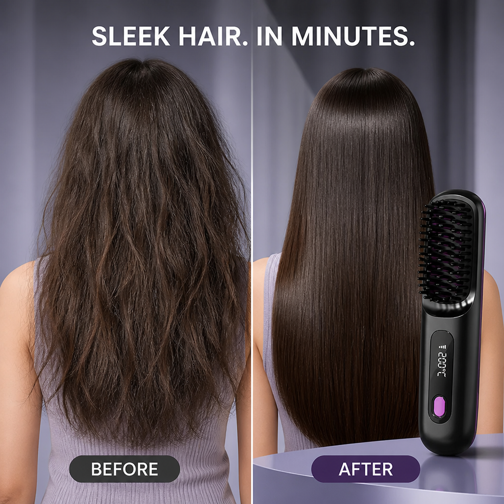 SmoothBrush™ — Enjoy Sleek, Frizz-Free Hair Anywhere