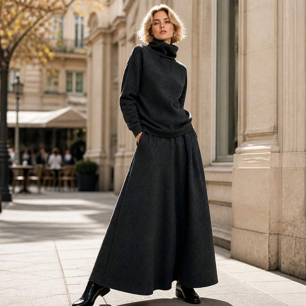 Marisol™ Turtleneck & Maxi Skirt Knit Set
