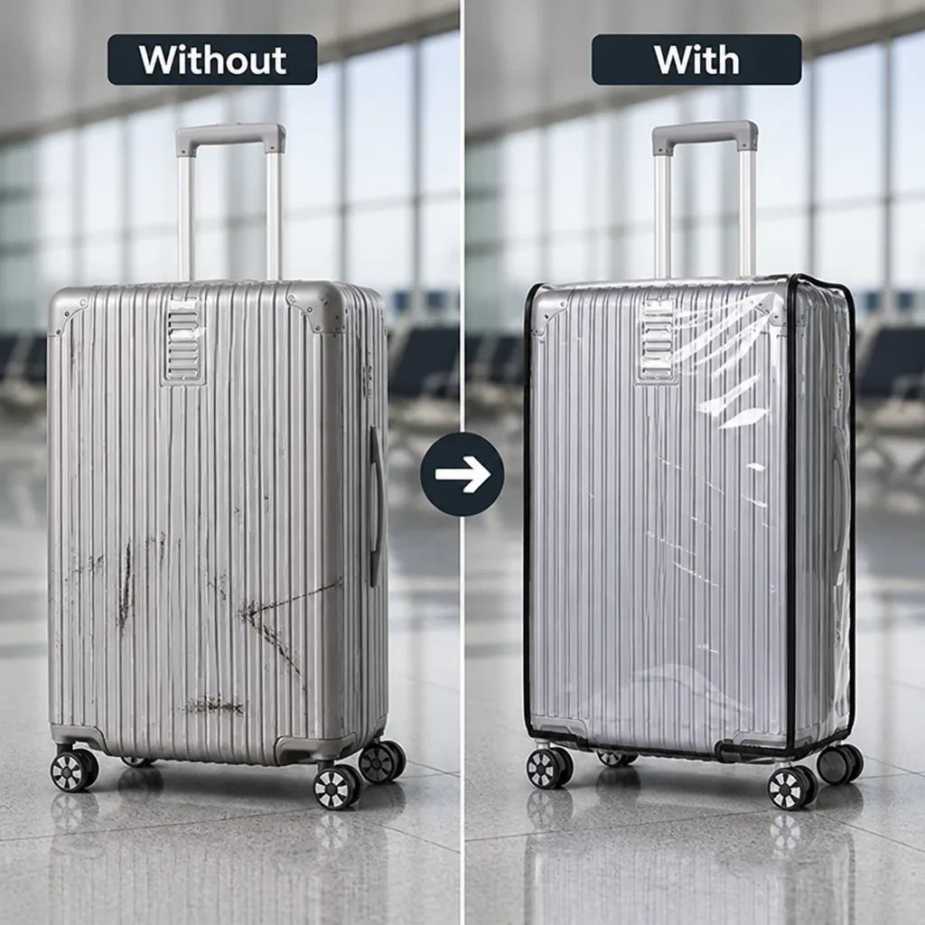 ClearTrek suitcase cover protection