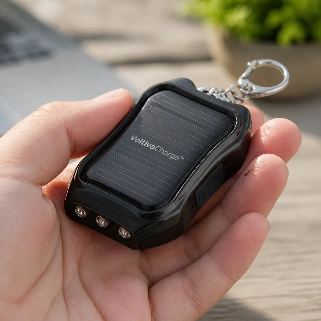 SunClip™ Solar Keychain Power Bank