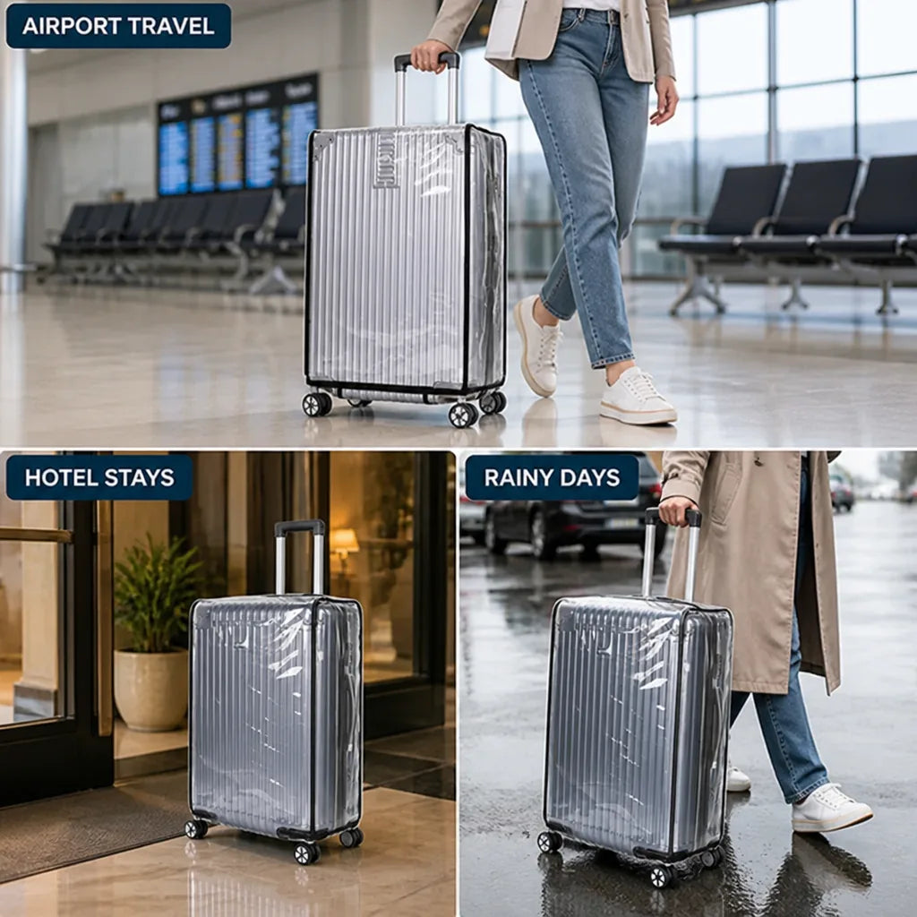ClearTrek suitcase cover handle opening