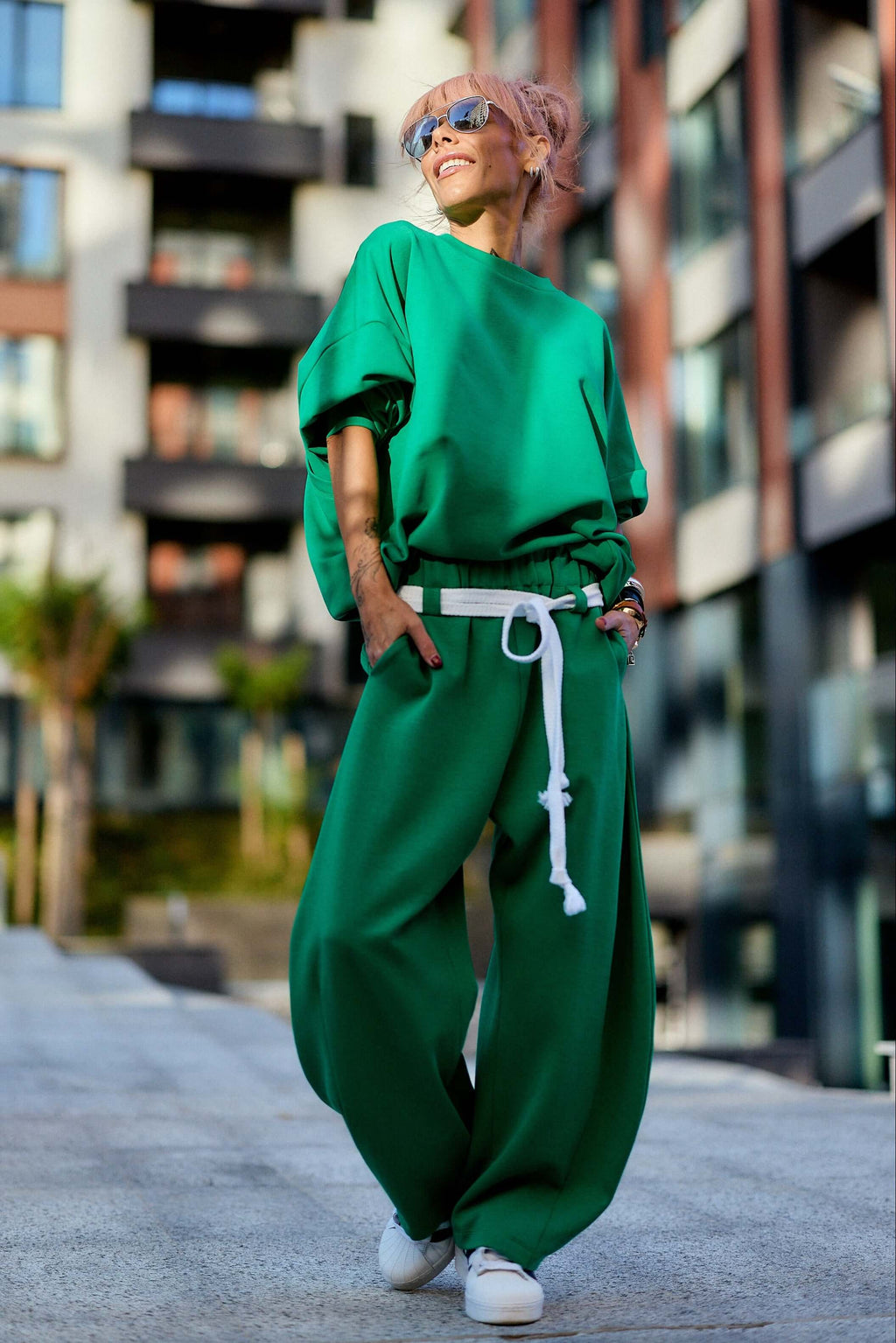 Cozelle™ Women's Oversized Sweatshirt & Pants Set
