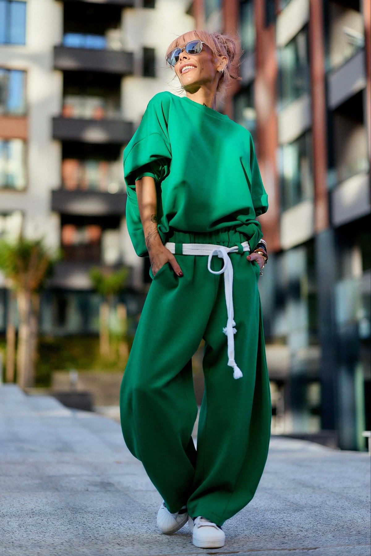 Cozelle™ Women's Oversized Sweatshirt & Pants Set