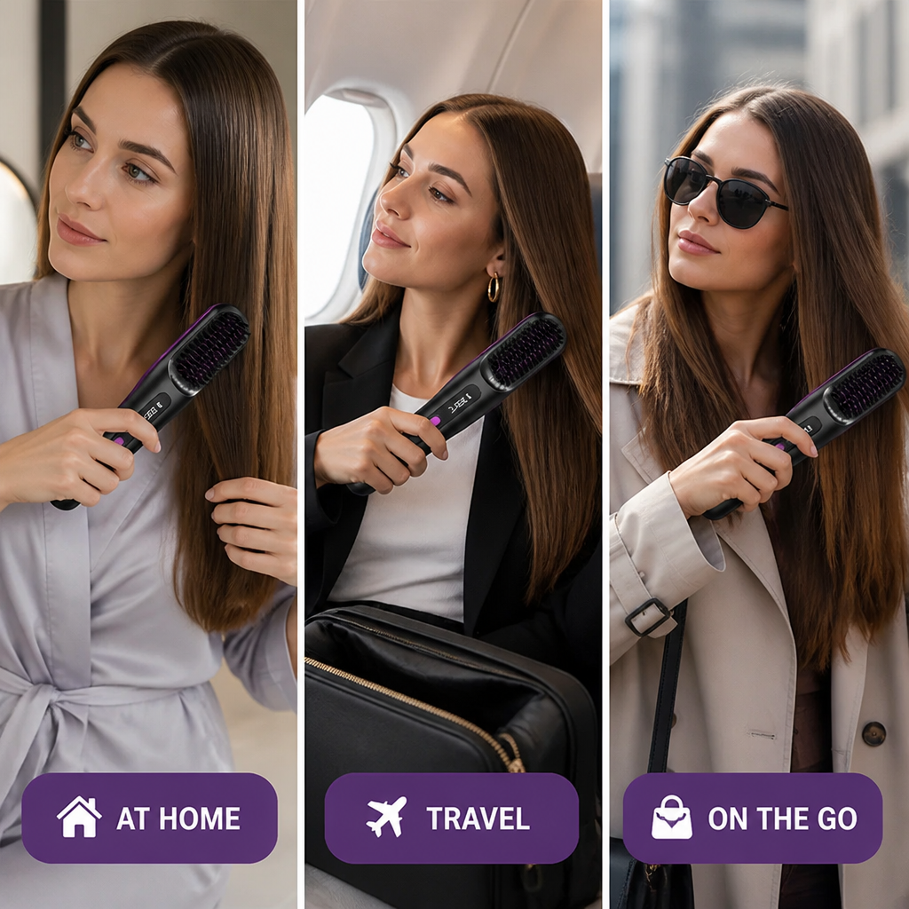 SmoothBrush™ — Enjoy Sleek, Frizz-Free Hair Anywhere