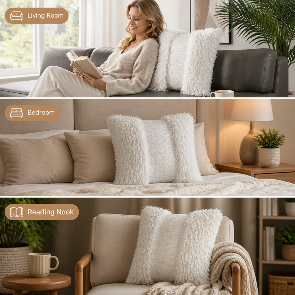 FluffNest™ Plush Velvet Pillow Cover