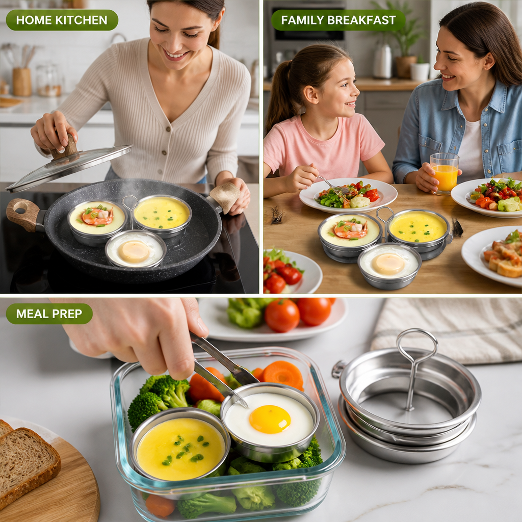 EggNest™ Stainless Egg Steamer (Set of 3)