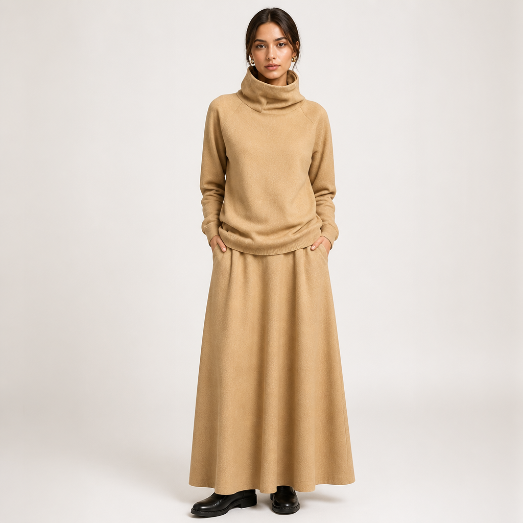 Marisol™ Turtleneck & Maxi Skirt Knit Set