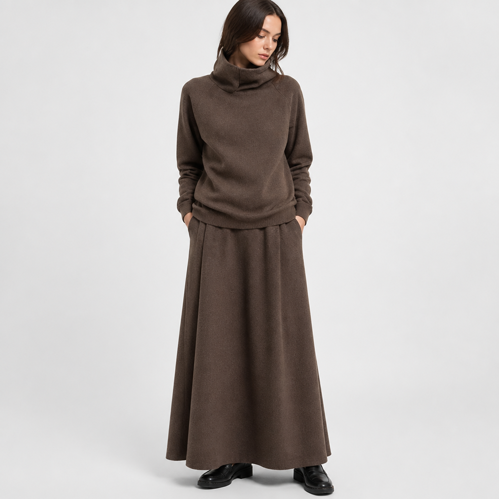 Marisol™ Turtleneck & Maxi Skirt Knit Set