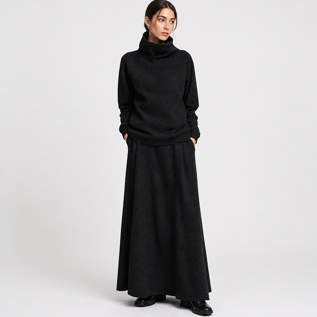 Marisol™ Turtleneck & Maxi Skirt Knit Set