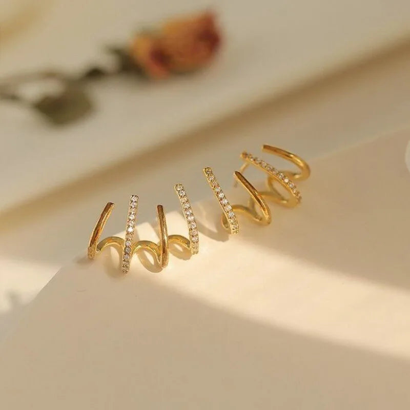 Clawette™ 4-Claw Earrings — Subtle Sparkle, Everyday Glam