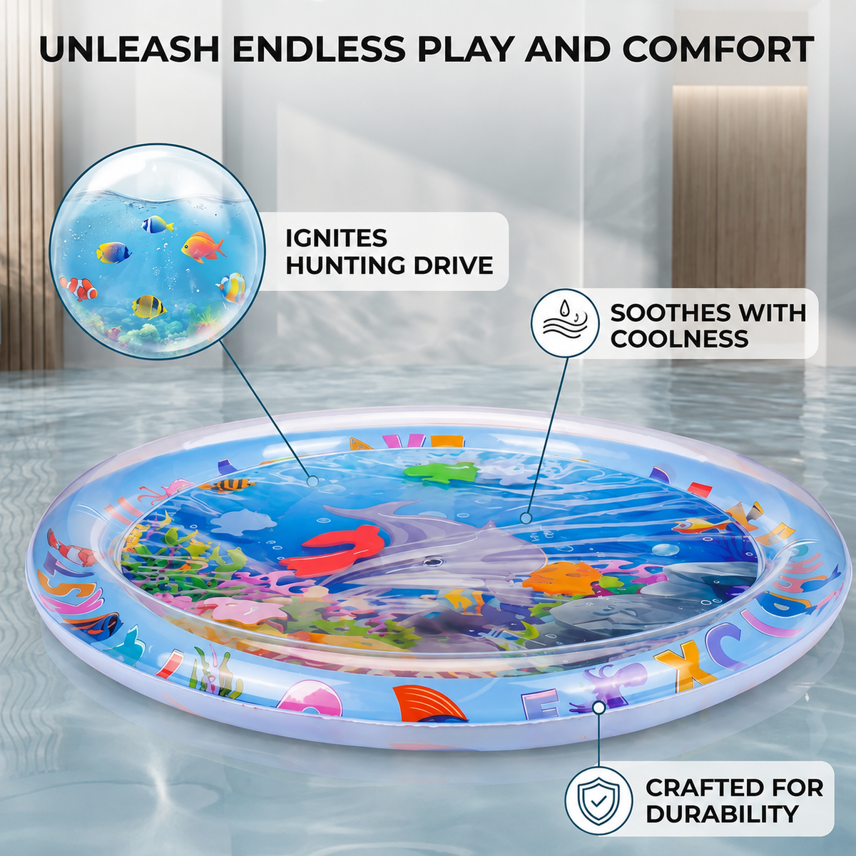 CoolPaws™ Cat Water Play Mat — Cool, Playful Comfort