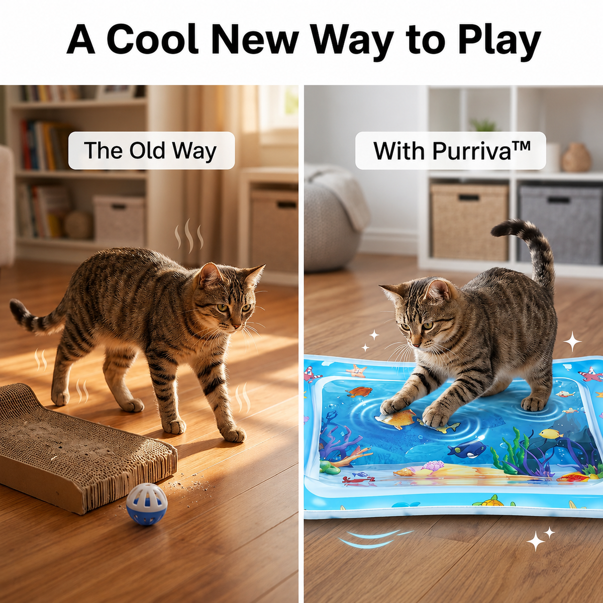 CoolPaws™ Cat Water Play Mat — Cool, Playful Comfort