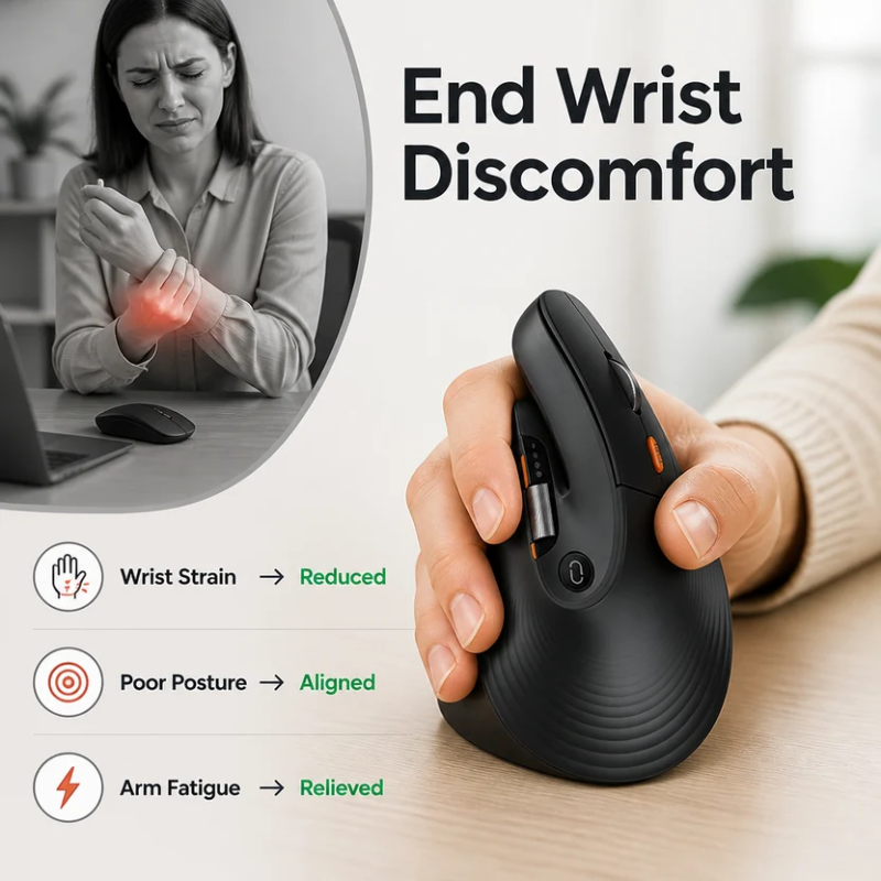 ErgoWave™ Vertical Ergonomic Mouse