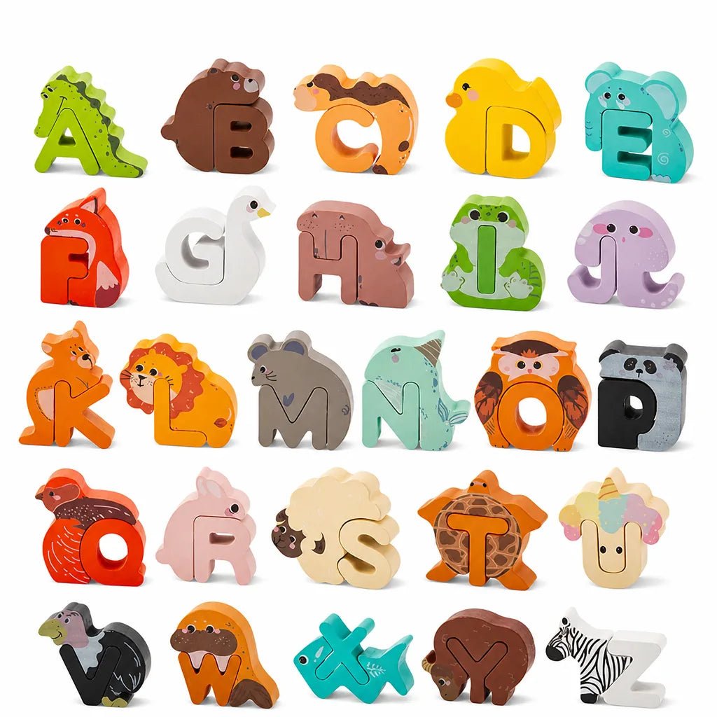 AlphaZoo™ Wooden Animal Alphabet Puzzle
