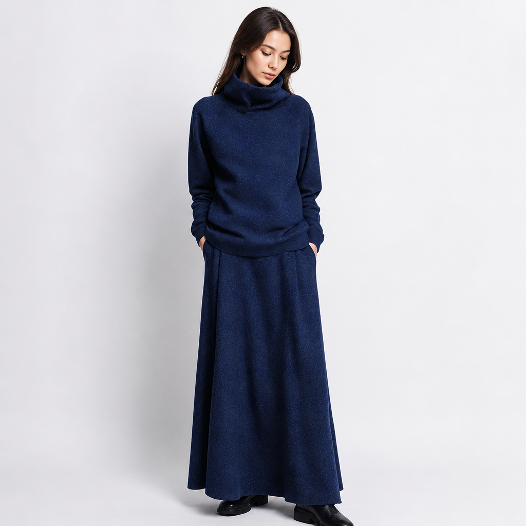 Marisol™ Turtleneck & Maxi Skirt Knit Set