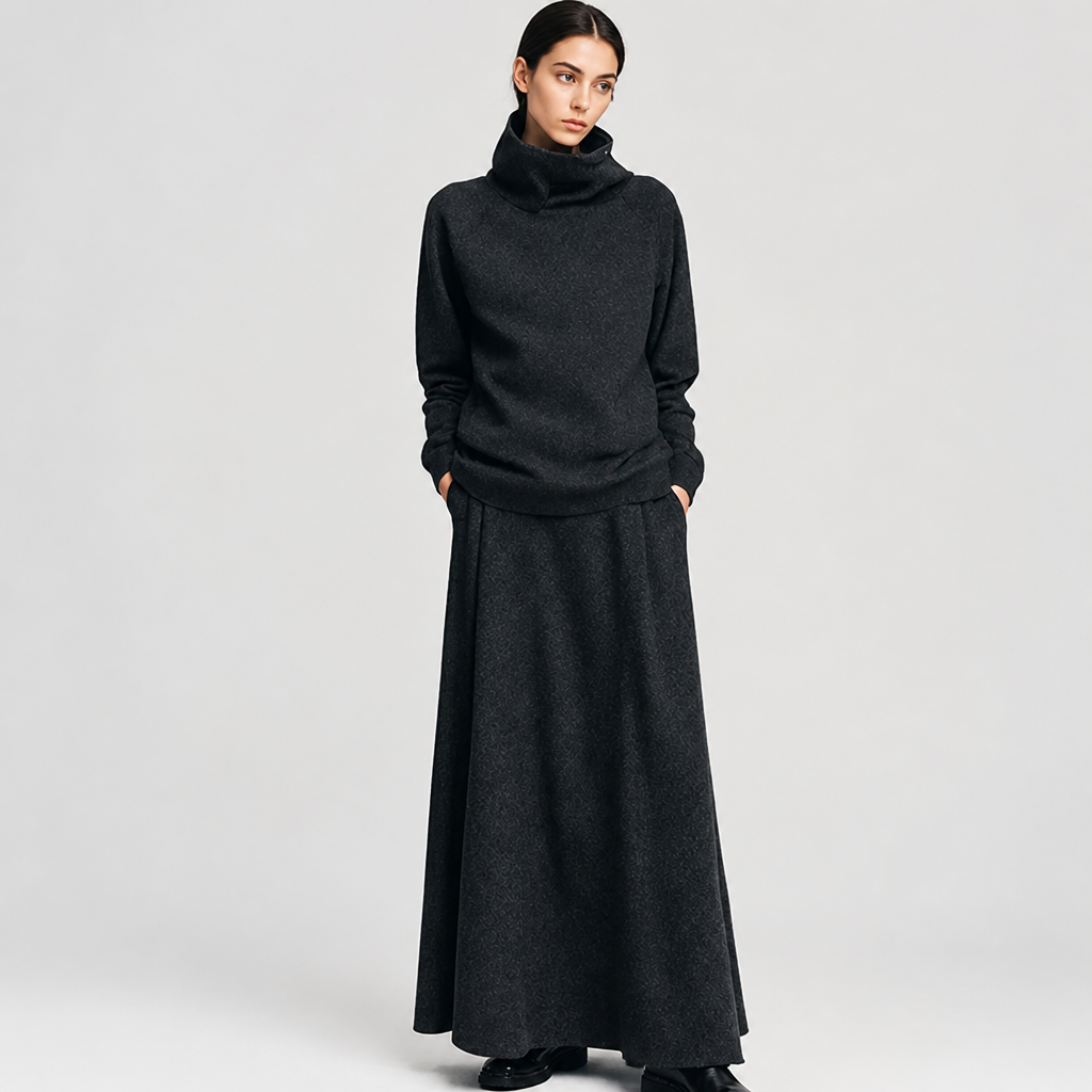 Marisol™ Turtleneck & Maxi Skirt Knit Set