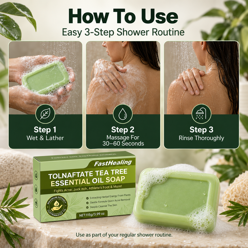 Leafora™ Tea Tree Cleansing Bar — Fresh, Clean Daily Care