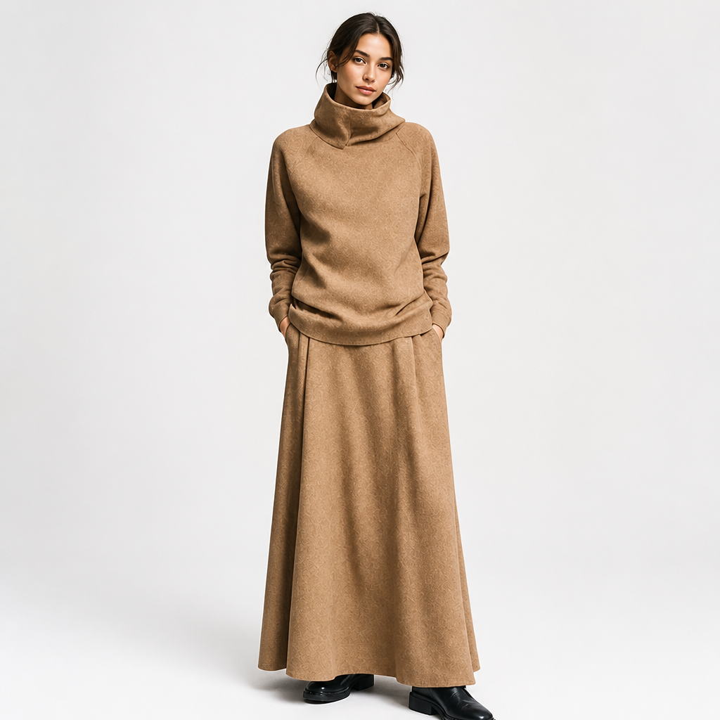 Marisol™ Turtleneck & Maxi Skirt Knit Set